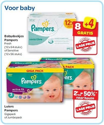 Promoties Babydoekjes pampers - Pampers - Geldig van 13/08/2014 tot 25/08/2014 bij Carrefour