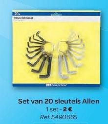 Promoties Set van 20 sleutels allen - Huismerk - Carrefour  - Geldig van 13/08/2014 tot 25/08/2014 bij Carrefour