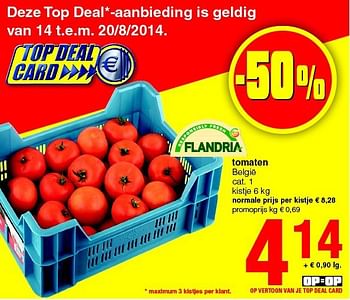 Promoties Tomaten - Huismerk - Spar Retail - Geldig van 14/08/2014 tot 27/08/2014 bij Spar (Colruytgroup)