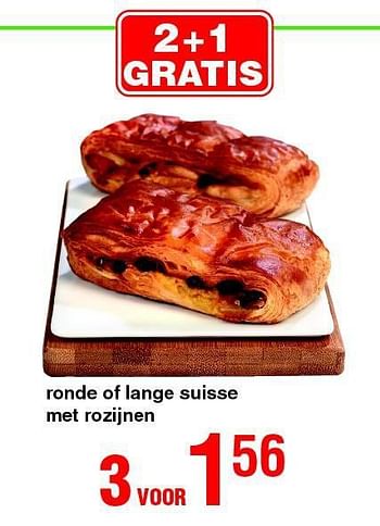 Promotions Ronde of lange suisse met rozijnen - Produit Maison - Spar Retail - Valide de 14/08/2014 à 27/08/2014 chez Spar (Colruytgroup)