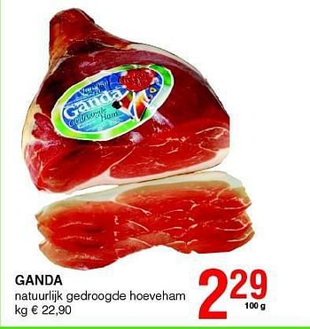 Promoties Ganda natuurlijk gedroogde hoeveham - Ganda - Geldig van 14/08/2014 tot 27/08/2014 bij Spar (Colruytgroup)