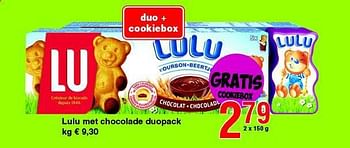 Promotions Lulu met chocolade - Lu - Valide de 14/08/2014 à 27/08/2014 chez Eurospar (Colruytgroup)