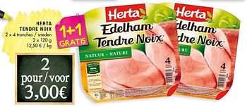 Promoties Herta tendre noix - Herta - Geldig van 26/08/2014 tot 07/09/2014 bij Louis Delhaize