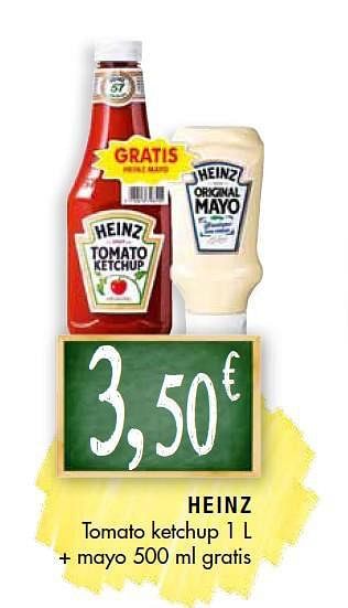 Promoties Heinz tomato ketchup - Heinz - Geldig van 26/08/2014 tot 07/09/2014 bij Louis Delhaize