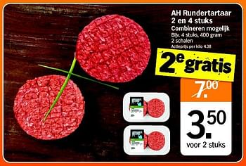 Promoties Ah rundertartaar - Huismerk - Albert Heijn - Geldig van 01/09/2014 tot 07/09/2014 bij Albert Heijn