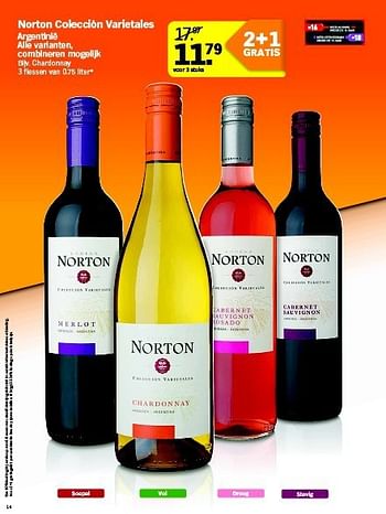 Promoties Norton colección varietales - Rode wijnen - Geldig van 01/09/2014 tot 07/09/2014 bij Albert Heijn