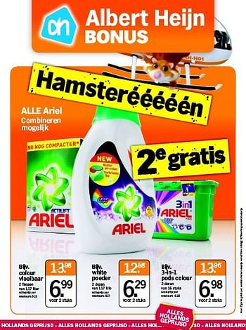 Promoties Ariel colour vloeibaar - Ariel - Geldig van 01/09/2014 tot 07/09/2014 bij Albert Heijn
