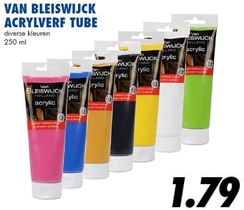 Promoties Van bleiswijck acrylverf tube - Van Bleiswijck - Geldig van 09/09/2014 tot 26/09/2014 bij Action