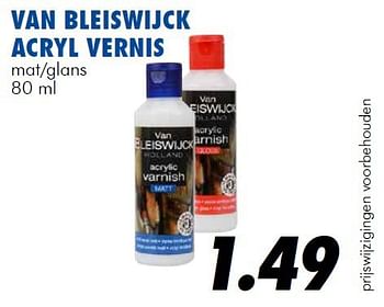 Promoties Van bleiswijck acryl vernis - Van Bleiswijck - Geldig van 09/09/2014 tot 26/09/2014 bij Action