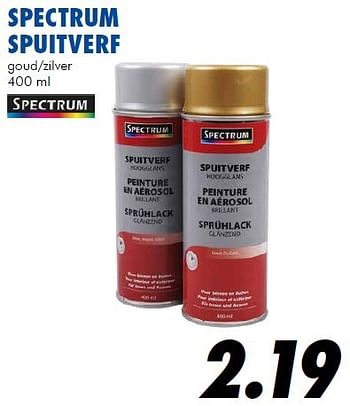 Promoties Spectrum spuitverf - SPECTRUM - Geldig van 09/09/2014 tot 26/09/2014 bij Action