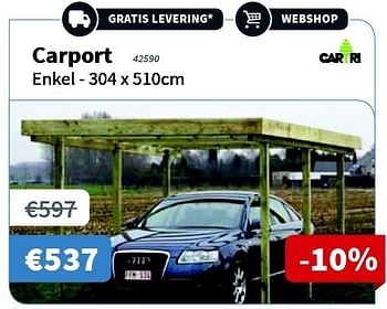 Promoties Cartri carport enkel - Cartri - Geldig van 03/07/2014 tot 30/07/2014 bij Cevo Market