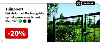 Promoties Tuinpoort enkel-dubbel - Huismerk - Cevo - Geldig van 03/07/2014 tot 30/07/2014 bij Cevo Market