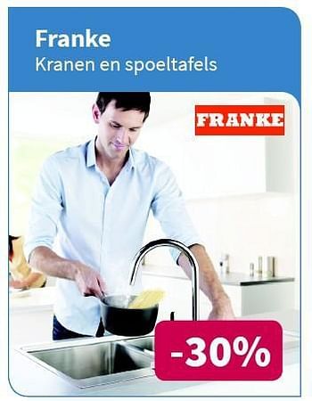 Promoties Franke kranen en spoeltafels - Franke - Geldig van 31/07/2014 tot 13/08/2014 bij Cevo Market