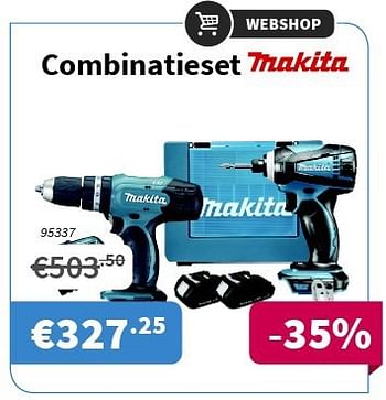 Promoties Makita combinatieset - Makita - Geldig van 31/07/2014 tot 13/08/2014 bij Cevo Market