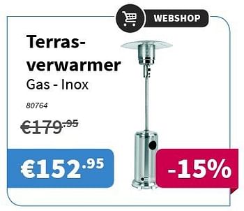 Promoties Terras verwarmer - Huismerk - Cevo - Geldig van 31/07/2014 tot 13/08/2014 bij Cevo Market