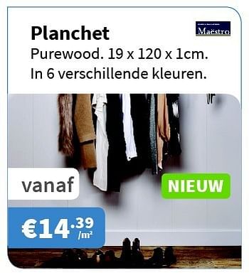 Promotions Planchet - Maestro - Valide de 31/07/2014 à 13/08/2014 chez Cevo Market