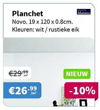 Promoties Planchet - Maestro - Geldig van 31/07/2014 tot 13/08/2014 bij Cevo Market