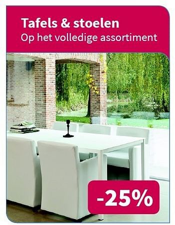 Promoties Tafels + stoelen - Huismerk - Cevo - Geldig van 31/07/2014 tot 13/08/2014 bij Cevo Market