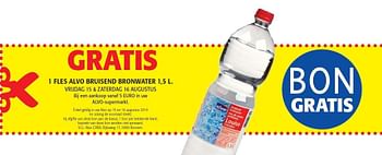 Promoties Alvo bruisend bronwater - Huismerk - Alvo - Geldig van 13/08/2014 tot 26/08/2014 bij Alvo