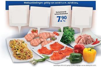 Promoties Gemarineerde varkenskoteletten - Huismerk - Alvo - Geldig van 20/08/2014 tot 26/08/2014 bij Alvo