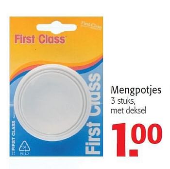 Promoties Mengpotjes - First Class - Geldig van 13/08/2014 tot 26/08/2014 bij Alvo