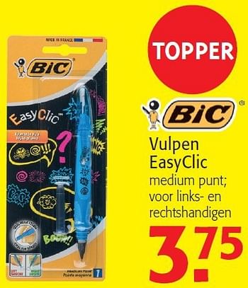 Promoties Vulpen easyclic - BIC - Geldig van 13/08/2014 tot 26/08/2014 bij Alvo