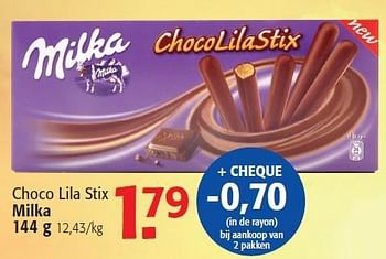 Promoties Choco lila stix milka - Milka - Geldig van 13/08/2014 tot 26/08/2014 bij Alvo