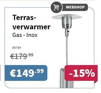 Promoties Terras verwarmer - Huismerk - Cevo - Geldig van 28/08/2014 tot 10/09/2014 bij Cevo Market