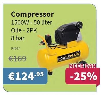Promoties Powerplus compressor - Powerplus - Geldig van 25/09/2014 tot 08/10/2014 bij Cevo Market