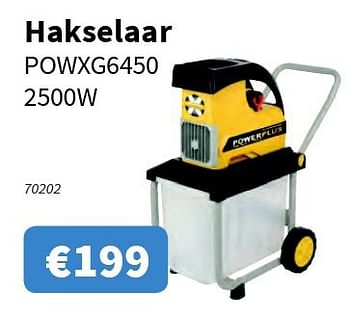 Promoties Powerplus hakselaar powxg6450 - Powerplus - Geldig van 23/10/2014 tot 05/11/2014 bij Cevo Market