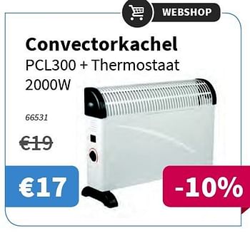 Promoties Convectorkachel pcl300 + thermostaat - Huismerk - Cevo - Geldig van 23/10/2014 tot 05/11/2014 bij Cevo Market
