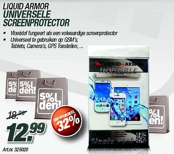 Promoties Liquid armor universele screenprotector - Liquid Armor - Geldig van 01/07/2014 tot 18/08/2014 bij Auva