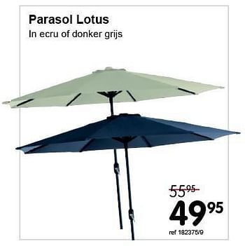 Promoties Parasol lotus - Huismerk - Free Time - Geldig van 30/06/2014 tot 27/07/2014 bij Freetime