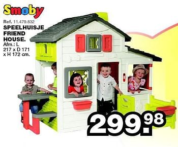 Promotions Speelhuisje friend house - Smoby - Valide de 28/07/2014 à 31/08/2014 chez Maxi Toys