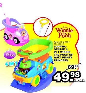 Promoties Gentje 4 in 1 winnie the pooh of walt disney princess - Disney - Geldig van 28/07/2014 tot 31/08/2014 bij Maxi Toys