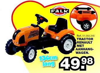 Promoties Tractor renault met aanhang wagen - Falk - Geldig van 28/07/2014 tot 31/08/2014 bij Maxi Toys