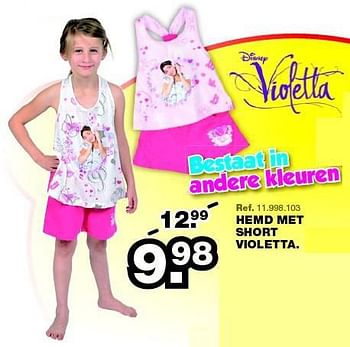 Promoties Hemd met short violetta - Violetta - Geldig van 28/07/2014 tot 31/08/2014 bij Maxi Toys