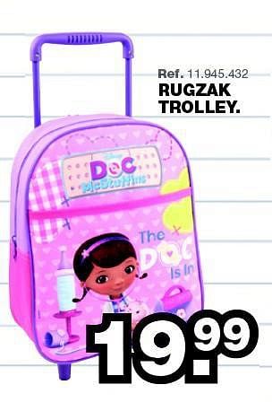 Promoties Rugzak trolley - Doc Mc Stuffins - Geldig van 28/07/2014 tot 31/08/2014 bij Maxi Toys