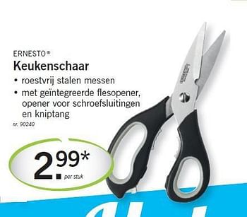 Promoties Keukenschaar - Ernesto - Geldig van 04/08/2014 tot 09/08/2014 bij Lidl