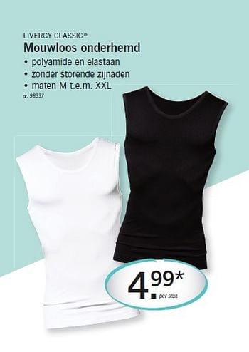 Promoties Mouwloos onderhemd - Livergy - Geldig van 04/08/2014 tot 09/08/2014 bij Lidl