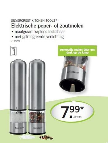 Promoties Elektrische peper- of zoutmolen - SilverCrest - Geldig van 04/08/2014 tot 09/08/2014 bij Lidl