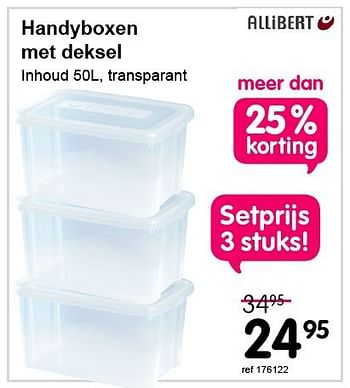 Promoties Handyboxen met deksel - Allibert - Geldig van 04/08/2014 tot 31/08/2014 bij Freetime