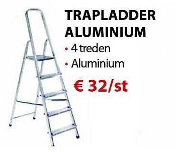 Promoties Trapladder aluminium - Huismerk - Texas Hout & Bouw - Geldig van 08/08/2014 tot 20/08/2014 bij Texas Hout & Bouw