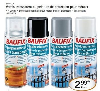 Promotions Vernis transparent ou peinture de protection pour métaux - Baufix - Valide de 11/08/2014 à 17/08/2014 chez Lidl