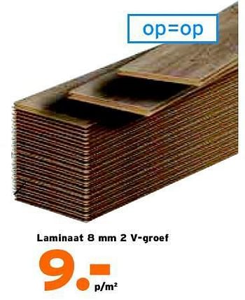 Promotions Laminaat 8 mm 2 v-groef - Produit maison - Kwantum - Valide de 11/08/2014 à 24/08/2014 chez Kwantum