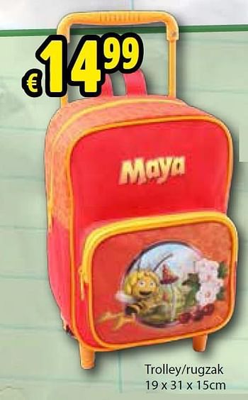 Promoties Trolley-rugzak - Maya - Geldig van 11/08/2014 tot 07/09/2014 bij ToyChamp