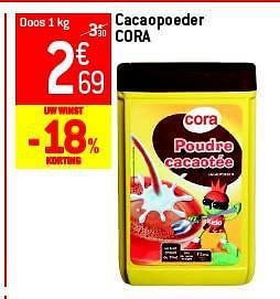 Promoties Cacaopoeder cora - Cora - Geldig van 13/08/2014 tot 19/08/2014 bij Match