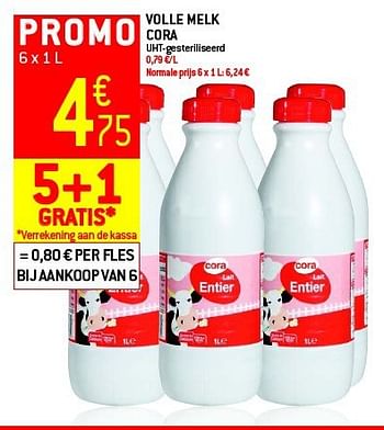 Promoties Volle melk cora - Cora - Geldig van 13/08/2014 tot 19/08/2014 bij Match