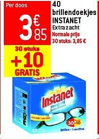 Promoties 40 brillendoekjes instanet - Instanet - Geldig van 13/08/2014 tot 19/08/2014 bij Match