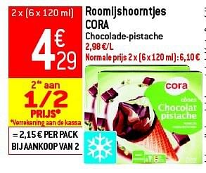 Promoties Roomijshoorntjes cora - Cora - Geldig van 13/08/2014 tot 19/08/2014 bij Match